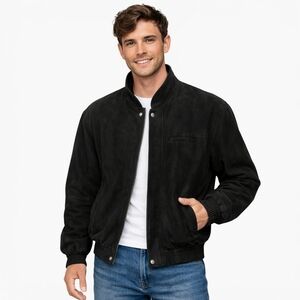 VINTAGE 1984 YKK Galleria Benson & Hedges Men's Genuine Leather Bomber J…